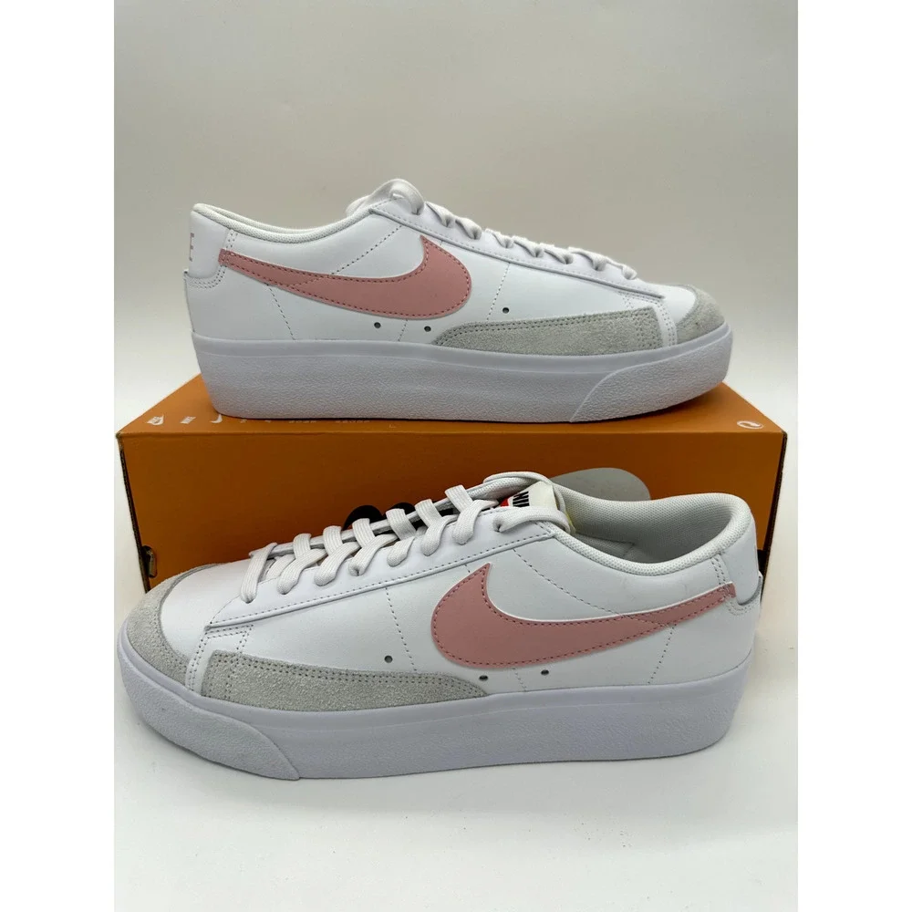 Nike Blazer Low Platform Woman's size 10.5 Men's 9 White Pink Shoes DJ0292 103
